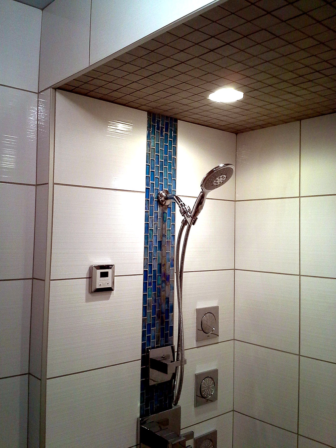 Luxury bathroom renovation Winnipeg — designer mosaic tile shower